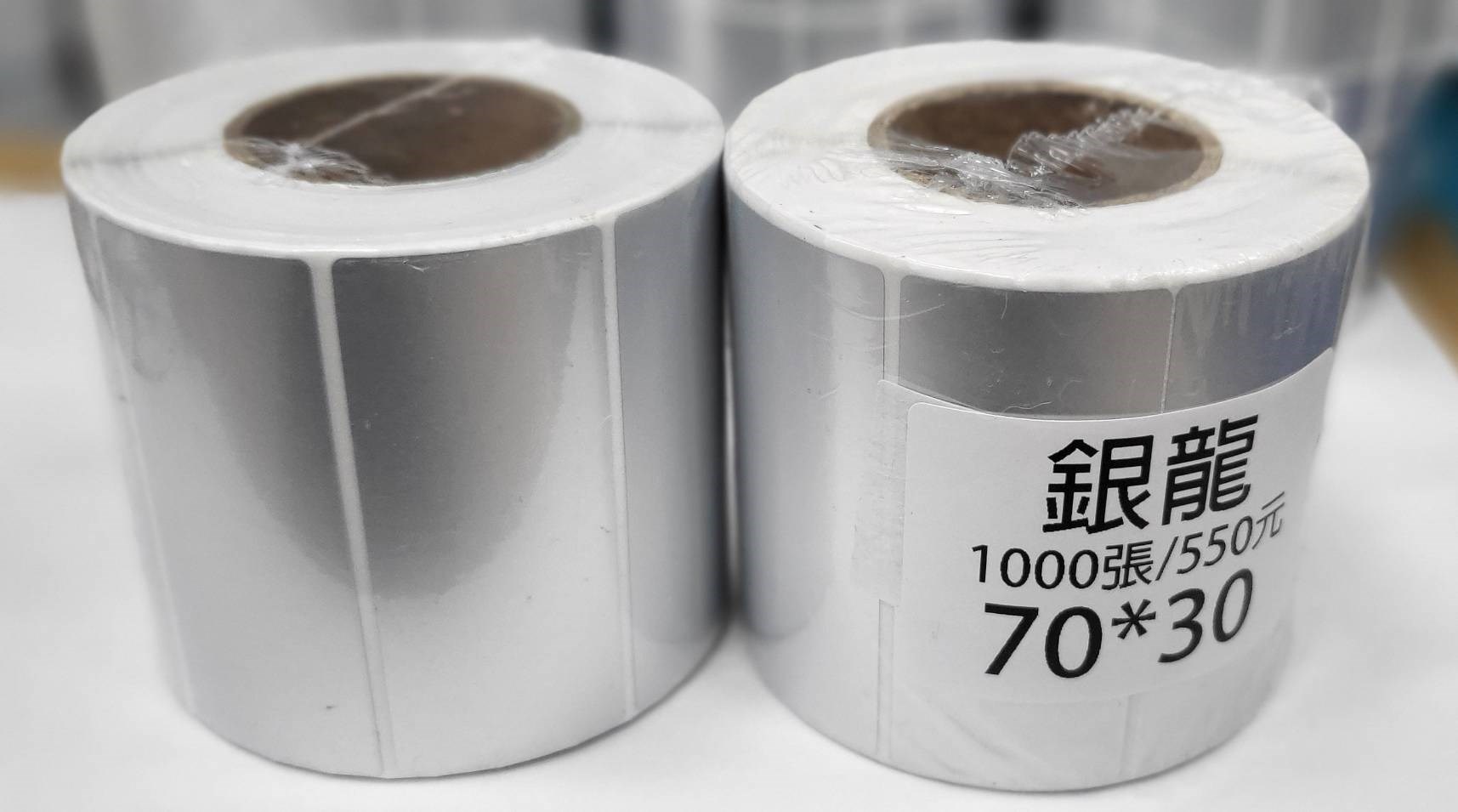銀龍70*30mm 啞銀龍貼紙 消光銀貼紙
