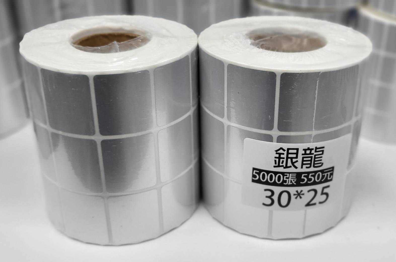 銀龍30*25mm 啞銀龍貼紙 消光銀貼紙